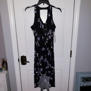 Dress Black Flowers S